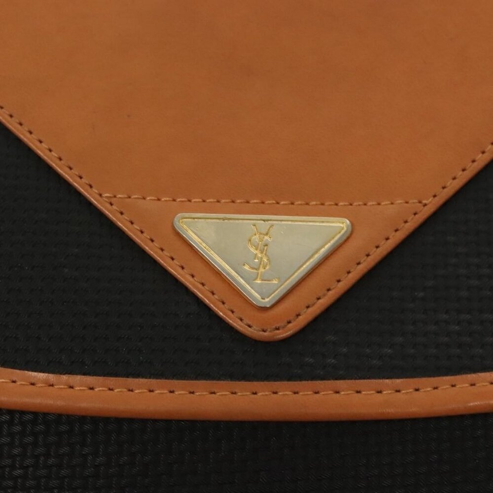 Authentic SAINT LAURENT Shoulder Bag PVC Leather Brown - Picture 2 of 16